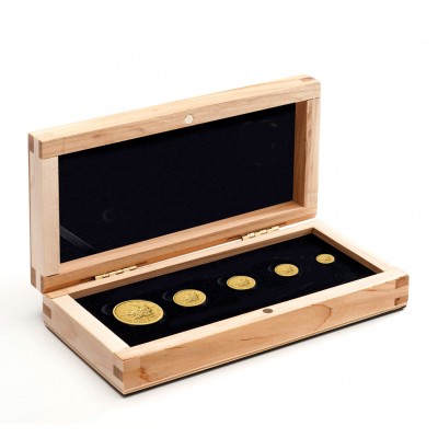 "Gold Maple Leaf" Series 2012 Five Gold Coin Premium Set - 1oz, 1/4 oz, 1/10 oz, 1/20 oz, 1/25 oz